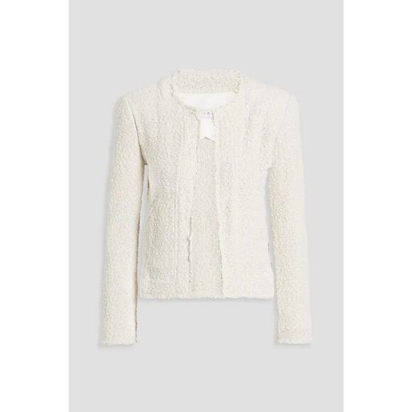 IRO Taran Cotton-Blend Bouclétweed Jacket - 36 - Mastic - Picture 1 of 4